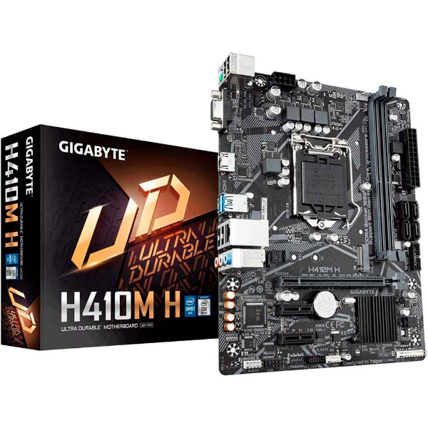 Imagem de Placa Mae Gigabyte H410M H V2 R1.7, DDR4, LGA1200, Micro ATX