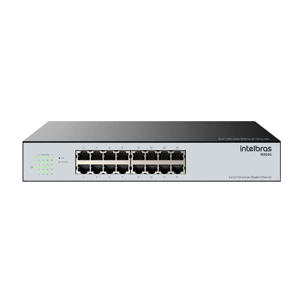 Imagem de Switch Intelbras S1016G, 16P Gigabit - 4760082