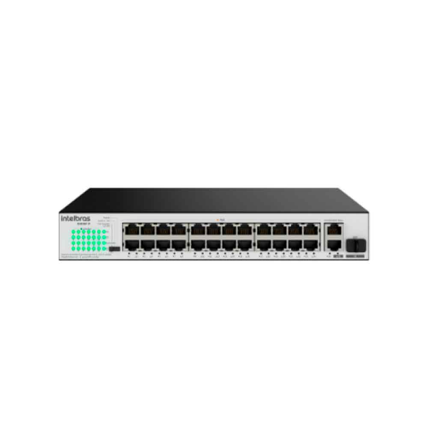 Imagem de Switch Intelbras S1026F-P, 24P Fast Ethernet, 2P Gigabit, 1P SFP - 4760059