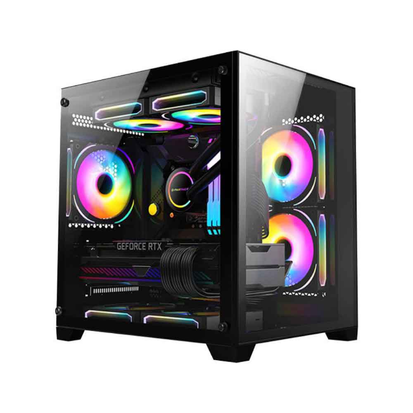 Imagem de GABINETE GAMER K-MEX CG-413A SPACEY PRETO MICRO ATX SEM FAN