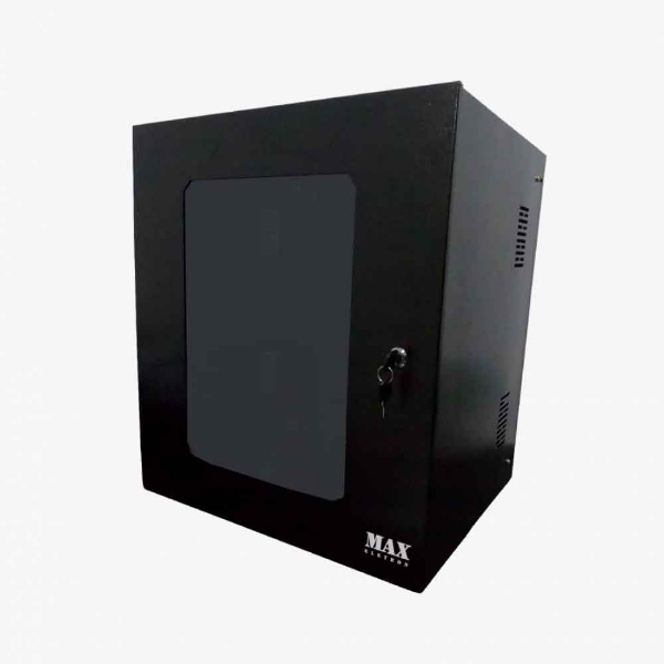 Imagem de MINI RACK 19' 12U X 400MM ACRILICO PRETO - 5238 - MAX ELETRON