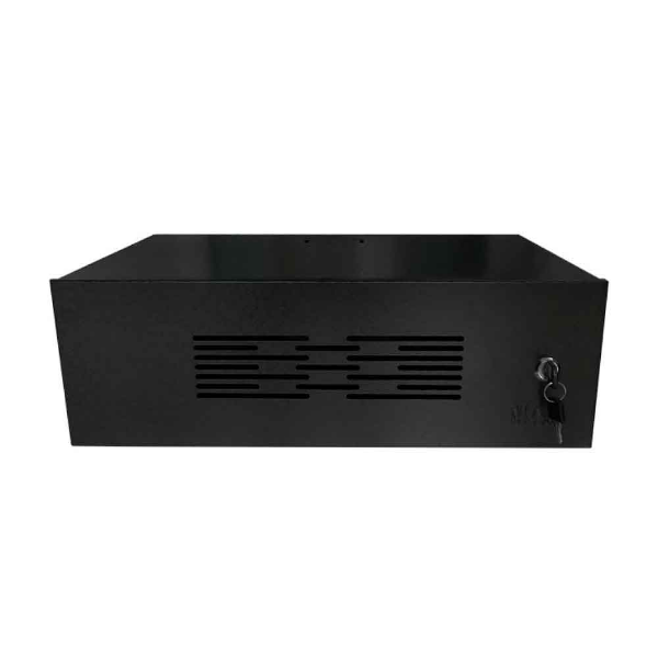 Imagem de MINI RACK 19' 03U X 350MM PORTA VENTILADA PRETO - 5607 - MAX ELETRON