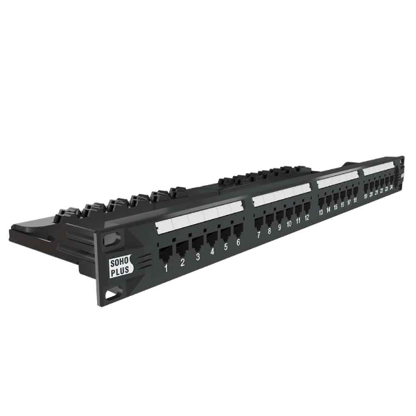 Imagem de Patch Panel Cat.5e Furukawa Sohoplus, 24 Portas, T568a/B, Com Guia - 35050438