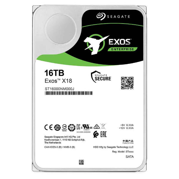 Imagem de HD Seagate Exos X18 16TB, 3.5", 7200RPM, 256MB, SATA - ST16000NM000J