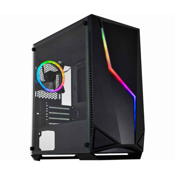 Imagem de GABINETE GAMER K-MEX FLASH 05KE PAINEL FITA LED RGB RAINBOW S/FAN