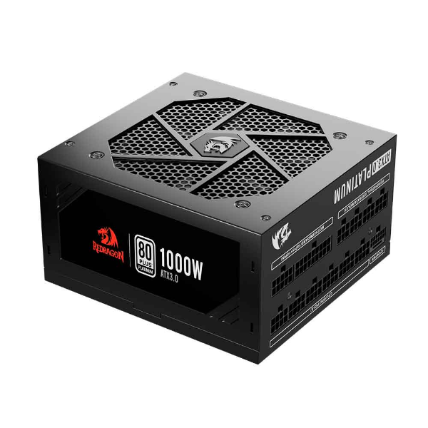 Imagem de FONTE DE ALIMENTACAO REDRAGON GAMER 1000 WATTS FULL MODULAR GC-PS017 80 PLUS PLATINUM PRETO