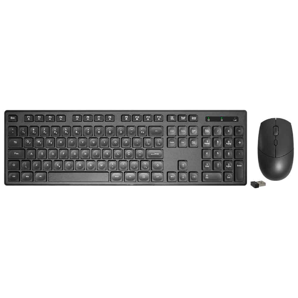 Imagem de KIT TECLADO MOUSE K-MEX KA-6029+MA-A734 SEM FIO PRETO - B2KA60290010B0X