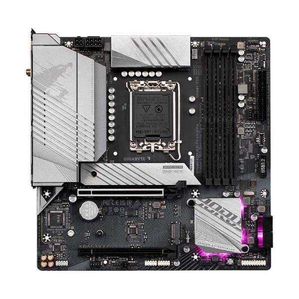 Imagem de Placa Mae Gigabyte B760M Aorus Elite AX R1.2, DDR4, LGA1700, Micro ATX