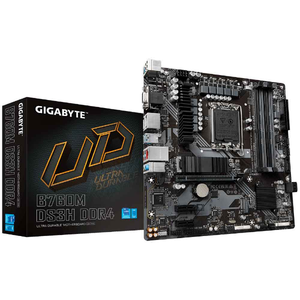 Imagem de Placa Mae Gigabyte B760M DS3H R1.0, DDR4, LGA1700, Micro ATX