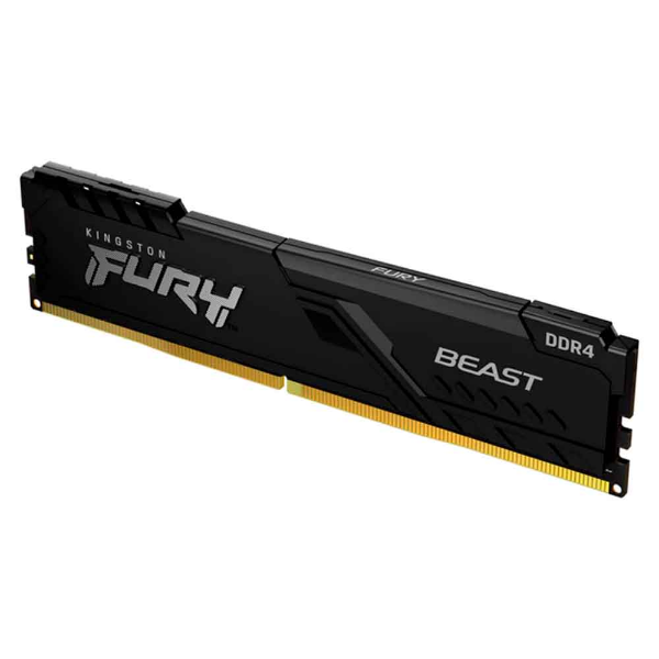 Imagem de Memoria Kingston Fury Beast Black, 32GB, DDR4, 3200MHz, 1.35V, Desktop - KF432C16BB/32