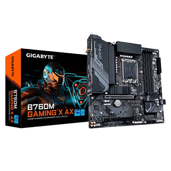 Imagem de Placa Mãe Gigabyte B760M GAMING X AX (rev. 1.2), DDR5, LGA1700, Micro ATX