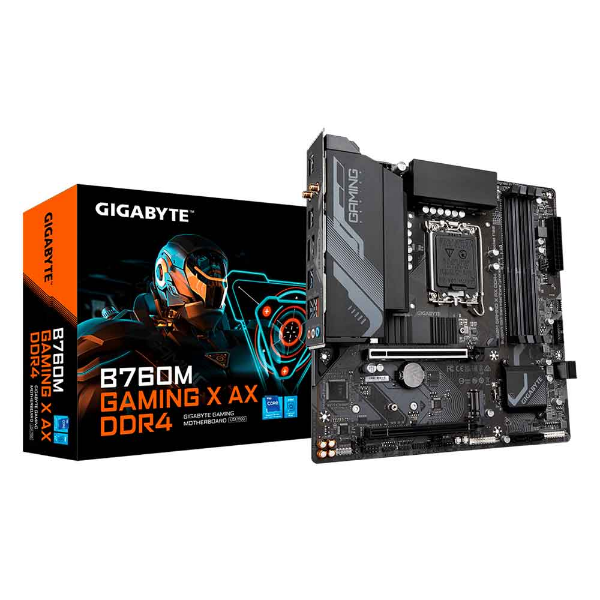 Imagem de Placa Mãe Gigabyte B760M GAMING X AX DDR4 (rev.1.2), DDR4, LGA1700 , Micro ATX