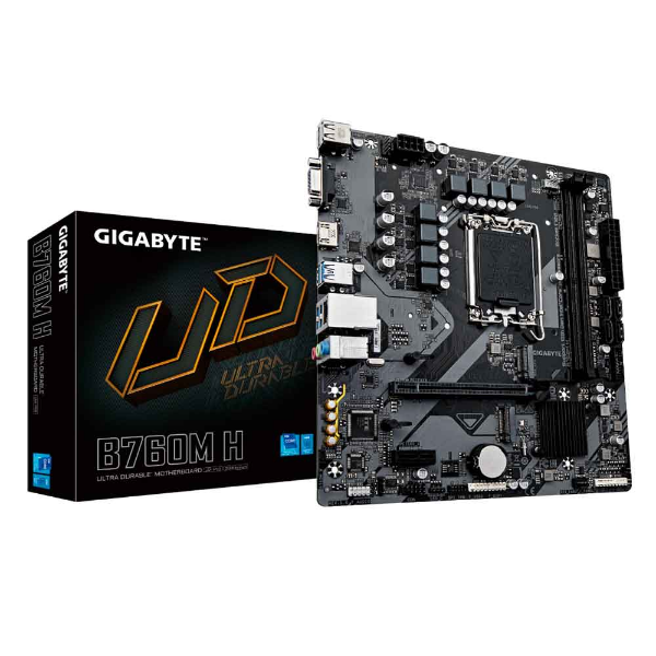 Imagem de Placa Mãe Gigabyte B760M H (ver. 1.0), DDR5, LGA1700, Micro ATX