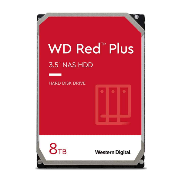 Imagem de HD WD Red Plus NAS, 8TB, 3.5", 5640RPM, 256MB, SATA - WD80EFPX