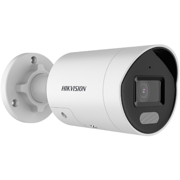 Imagem de Câmera Hikvision IP 4MP Mini Bullet ColorVu Strobe Light e Aviso Sonoro - DS-2CD2047G2-LU/SL(2.8mm)