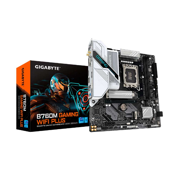 Imagem de Placa Mãe Gigabyte B760M GAMING WIFI PLUS (rev. 1.1), DDR5, LGA1700, Micro ATX