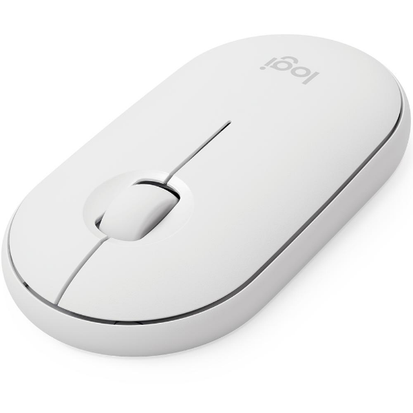 Imagem de Mouse Sem Fio Logitech Pebble M350 - Branco - 910-005770