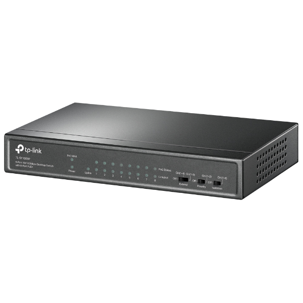 Imagem de Switch 9 Portas 10/100 Tp-Link Tl-Sf1009p De Mesa Fast Ethernet (8 Portas Poe)