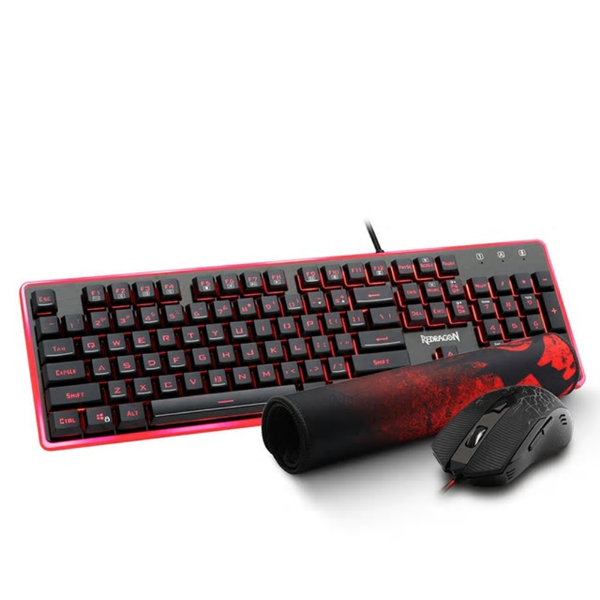 Imagem de Kit Teclado Mouse E Mousepad Gamer Redragon S107 Preto