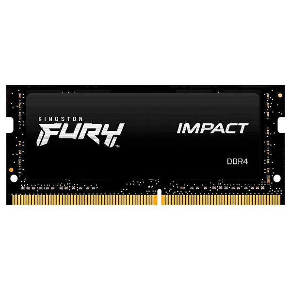 Imagem de Memoria Kingston Fury Impact 8gb Ddr4 3200mhz 1.2v Black Notebook - Kf432s20ib/8