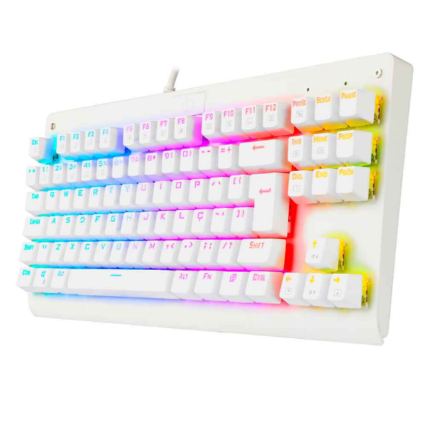 Imagem de Teclado Mecanico Gamer Dark Avenger Rgb Bco Switch Azul K568w-Rgb (Pt-Blue)