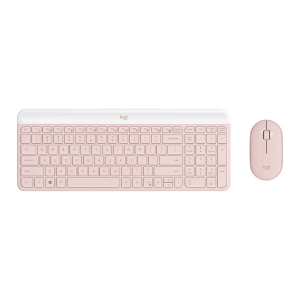 Imagem de Combo Teclado E Mouse Sem Fio Logitech Mk470 - Rose - 920-011313