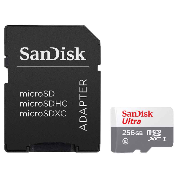 Imagem de CARTAO DE MEMORIA SANDISK MICROSDHC 256GB CLASS 10 + ADAPTADOR - SDSQUNR-256G-GN6TA