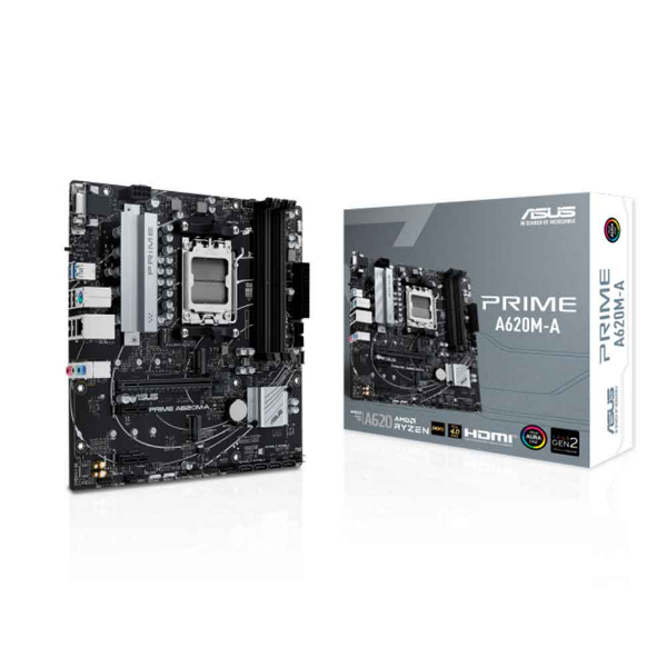 Imagem de Placa Mae Asus Prime A620M-A, DDR5, AM5, Micro ATX