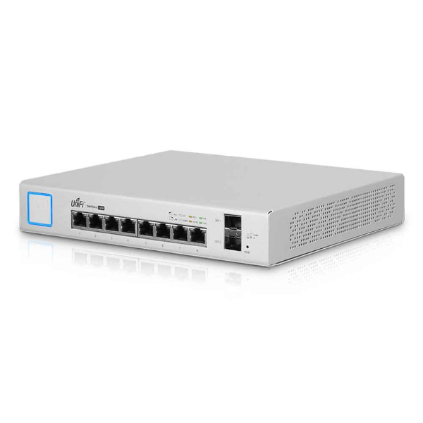 Imagem de SWITCH UBIQUITI GERENCIAVEL 08 PORTAS GIGABIT + 02 SFP GIGA US-8-150W-BR RACK