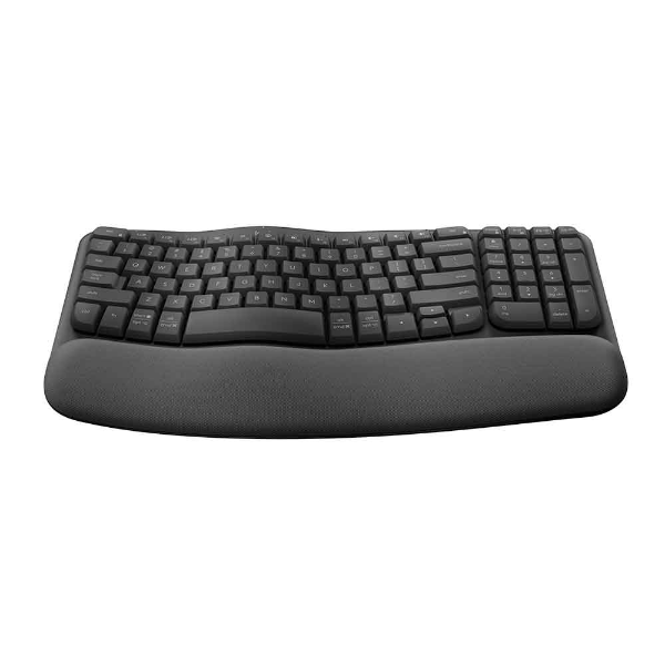 Imagem de Teclado Sem Fio Logitech Wave Keys, Americano, Bluetooth - Grafite - 920-012281