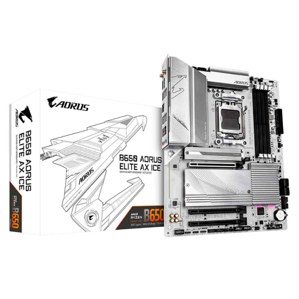 Imagem de Placa Mae Gigabyte B650 Aorus Elite AX Ice R1.0, DDR5, AM5, ATX