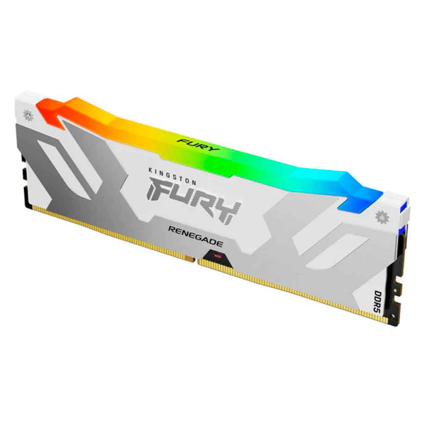 Imagem de Memoria Kingston Fury Renegade RGB White, 16GB, DDR5, 6000MHz, 1.35V, Desktop - KF560C32RWA-16