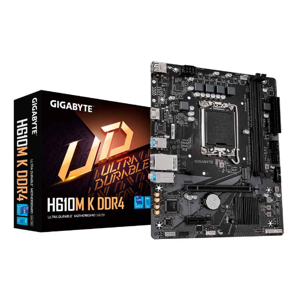 Imagem de Placa Mae Gigabyte H610M K, DDR4, LGA1700, Micro ATX