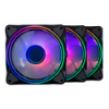 Imagem de KIT FAN COOLER GAMER ONE POWER RADIANT X3 COM 3 FANS RGB PRETO