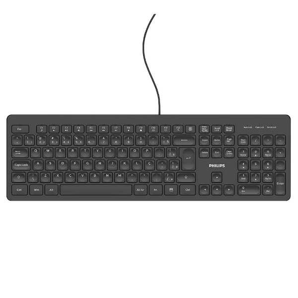 Imagem de Teclado Com Fio Philips SPK6208B, ABNT2