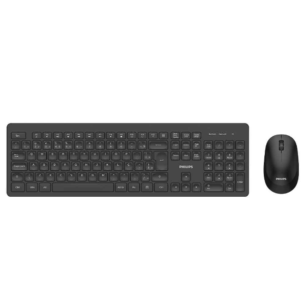 Imagem de KIT MOUSE E TECLADO PHILIPS SEM FIO PRETO - SPT6308B