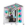 Imagem de Gabinete Gamer K-Mex Ghost Shark White ATX, Full Tower, Sem Fonte, Sem Cooler - CG-W2J1