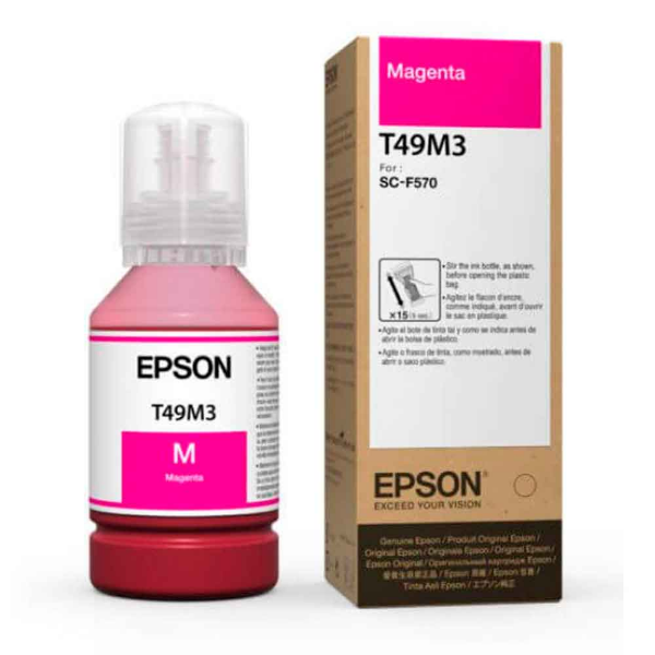 Imagem de Garrafa de Tinta Epson UltraChrome T49M, para Sublimacao, 140ml - Magenta - T49M320