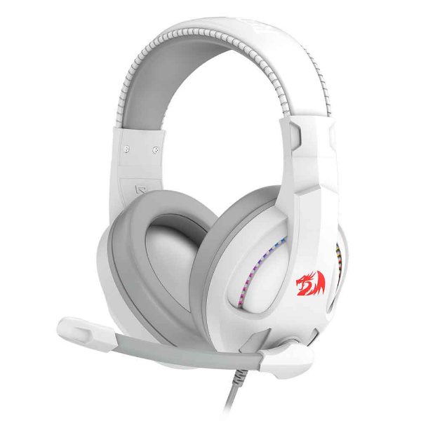 Imagem de Headset Gamer Com Fio Redragon Cronus Lunar White RGB, P3, com Microfone - H211W-RGB