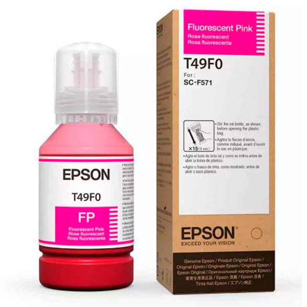 Imagem de Garrafa de Tinta Epson T49F para Sublimacao, 140ml - Rosa Fluorescente - T49F020