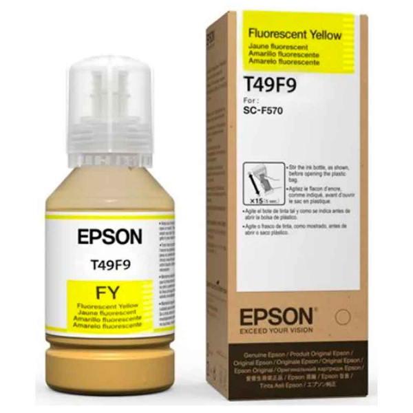 Imagem de Garrafa de Tinta Epson T49F para Sublimacao, 140ml - Amarelo Fluorescente - T49F920