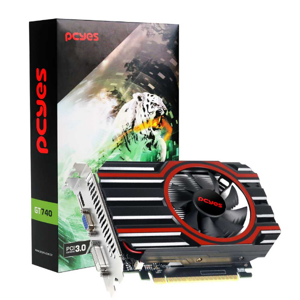 Imagem de Placa de Video PCYES GeForce GT 740, 4GB, GDDR5, 128bits - PA740GT12804D5FZ