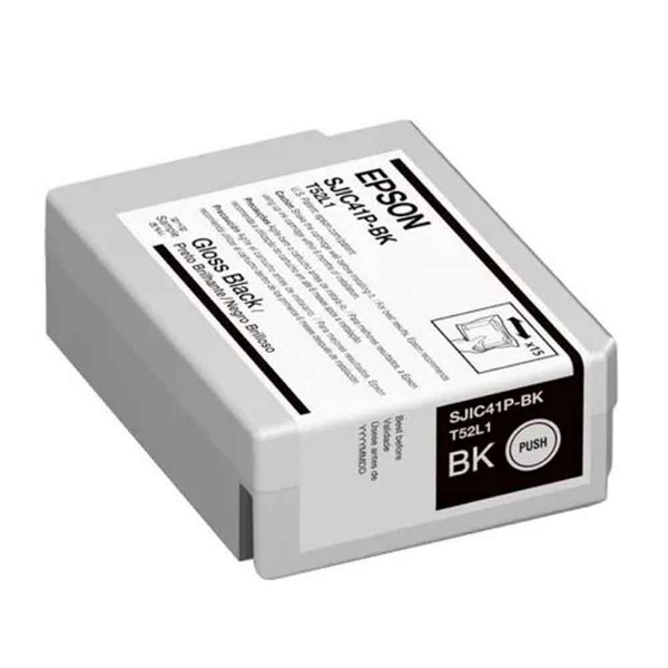 Imagem de Cartucho Epson Ink SJIC41P-BK para ColorWorks C4000 - Preto Brilhante - C13T52L120