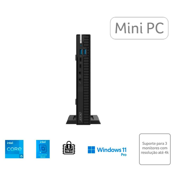 Imagem de Mini PC Acer VSF110-BD13, Windows 11 Pro, Intel Core i5-12400T, 16GB, SSD 512GB - DT.R1HAL.003