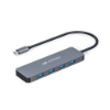 Imagem de HUB USB-C C3TECH 3.0 4 PORTAS HU-C330GY CINZA