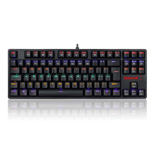 Imagem de TECLADO REDRAGON MECANICO GAMER DAKSA PTO RAINBOW SWITCH AZUL ABNT2 K576R-1 (PT-BLUE)