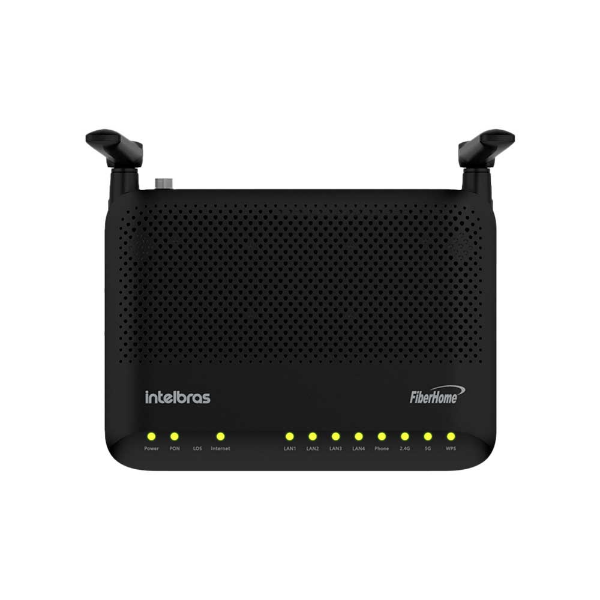 Imagem de ONU/ONT MODEM OPTICO INTELBRAS 4 LAN GIGABIT + 1FXS TR-069 DUAL BAND HG6145D2 - 4780128