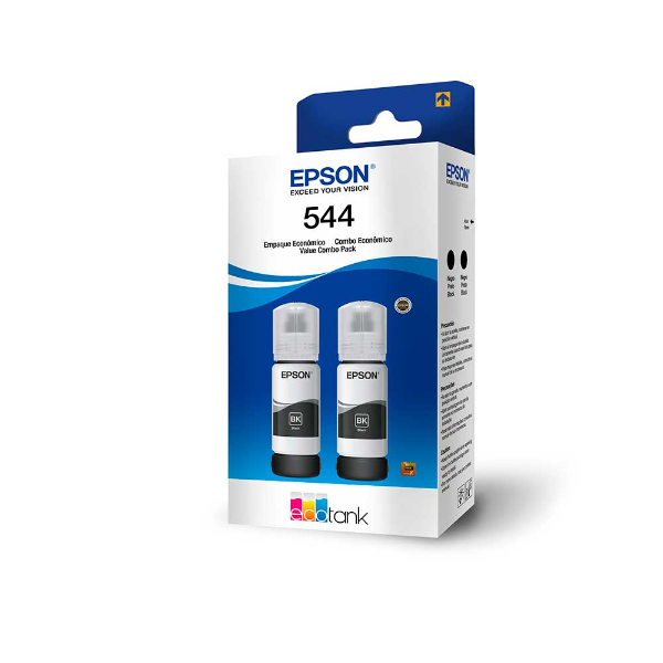 Imagem de Garrafa de Tinta Epson T544, 65 Ml, 2 Unidades - Preto -T544120-2P