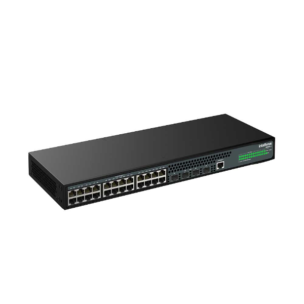 Imagem de Switch Gerenciável Intelbras S2328G-A, 24P Gigabit Ethernet, 4P SFP - 4760106