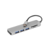 Imagem de HUB USB-C SANTANA 3.0 5 PORTAS COM LEITOR SD/TF 018-7452